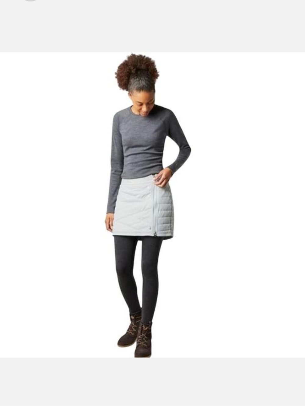 Women's Smartloft Zip Skirt Gray Medium